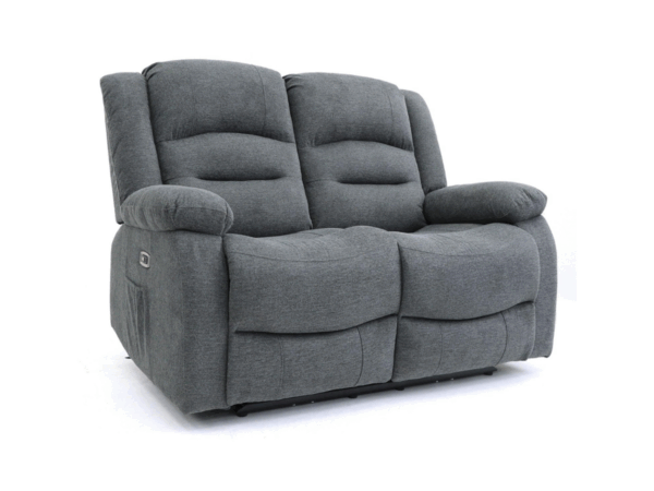 Byop Gallery Naples 3+2 Electric Recliner Sofa Set in Grey Chenille - Image 4